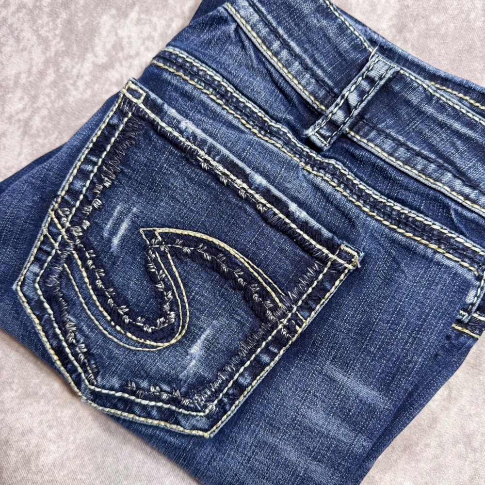 Silver Jeans Co Suki Mid Straight Dark Wash Denim Jeans W33 L32 L93413SDI349